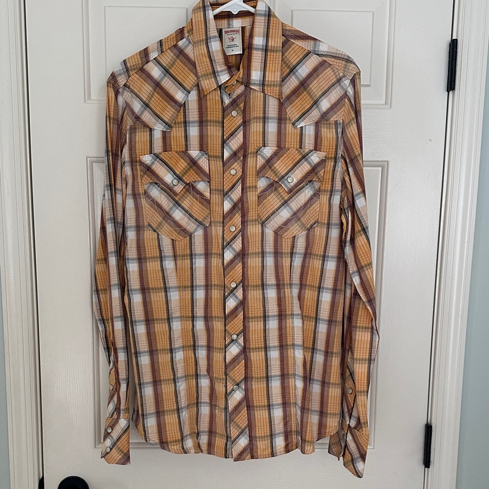 True Religion Men's Multicolor Plaid Button-Down Shirt
